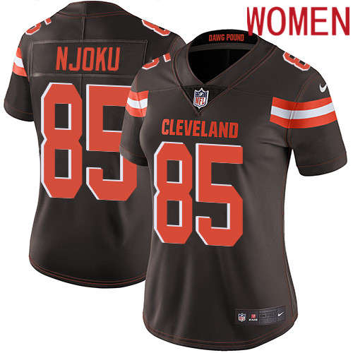 2019 Women Cleveland Browns 85 Njoku brown Nike Vapor Untouchable Limited NFL Jersey